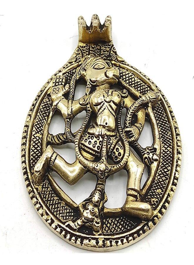 Plus Value Sankat Mochan Bahubali Hanuman Murti Statue Wall Hanging for Vastu Yantra Home, Office South | South-West Main Door Protection (12cm x 10cm) - Image 5